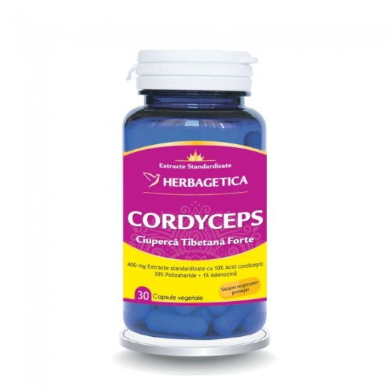 Cordyceps  Ciuperca Tibetana Forte 30 capsule, Herbagetica