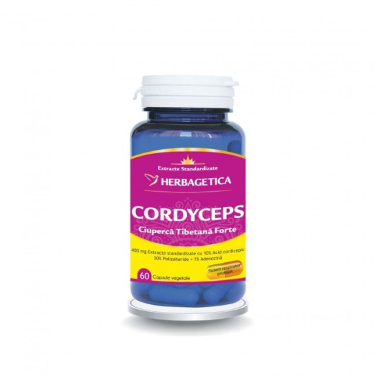 Cordyceps Ciuperca Tibetana Forte 60 capsule, Herbagetica