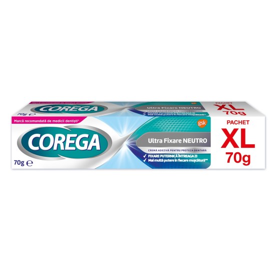 Corega neutral, cremă adezivă proteza dentară, 70g, Glaxo