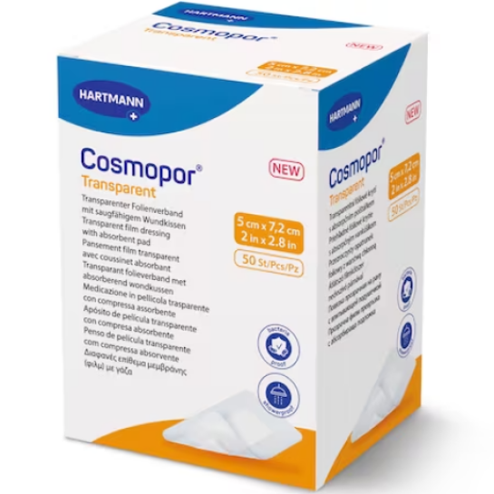 Plasturi Cosmopor transparent 5 x 7.2 cm, 50 bucăti, Hartmann