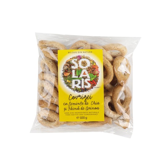 Covrigei din făină integrală cu seminte de chia si făină de quinoa 100g Solaris