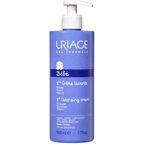 Uriage bebe, 1er Cremă de curătare cu spumă, fără săpun, 500ml