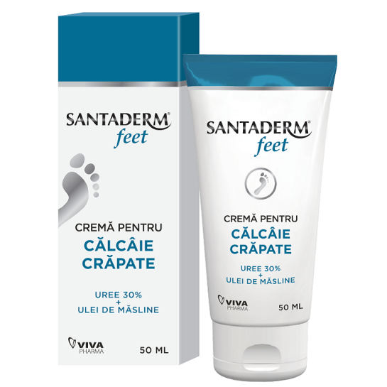Cremă pentru călcaie crăpate Santaderm, 50 ml, Viva Pharma