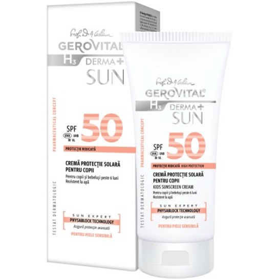 Cremă Protectie Solară pentru Copii SPF 50 Derma+ Sun, 100ml