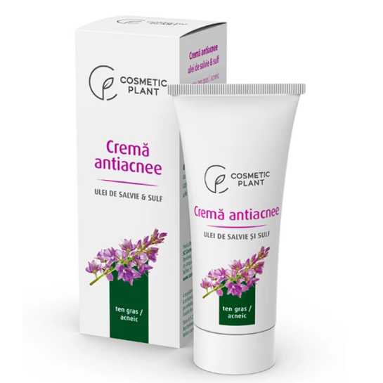 Cremă antiacnee cu ulei de salvie si sulf Essential, 50 ml, Cosmetic Plant