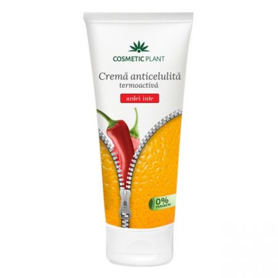 Cremă anticelulită termoactivă cu extract de ardei iute si Cafeisilan C2, 200 ml, Cosmetic Plant