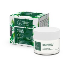 Crema antirid de noapte Q10 + ceai verde si complex mineral energizant, 50ml, Cosmetic Plant