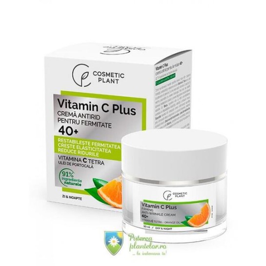 Cremă antirid pentru fermitate 40+ Vitamin C Plus cu Vitamina C Tetra, 50ml, Cosmetic Plant