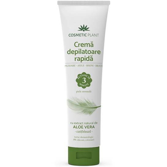 Cremă depilatoare rapidă cu extract natural de aloe vera, 150ml, Cosmetic Plant