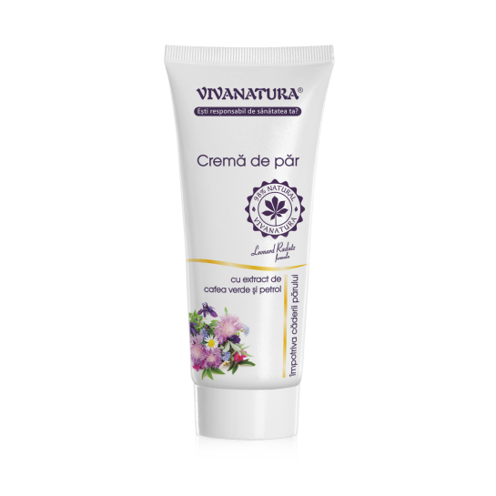 Cremă impotriva căderii părului cu extract de cafea si petrol, 75 ml, VivaNatura