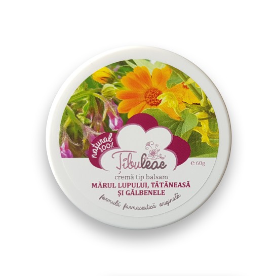 Cremă mărul lupului, tătăneasă si gălbenele, 60g, Tibuleac Plant