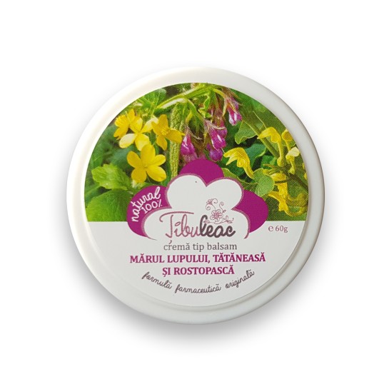 Cremă mărul lupului, tătăneasă si rostopască, 60g, Tibuleac Plant