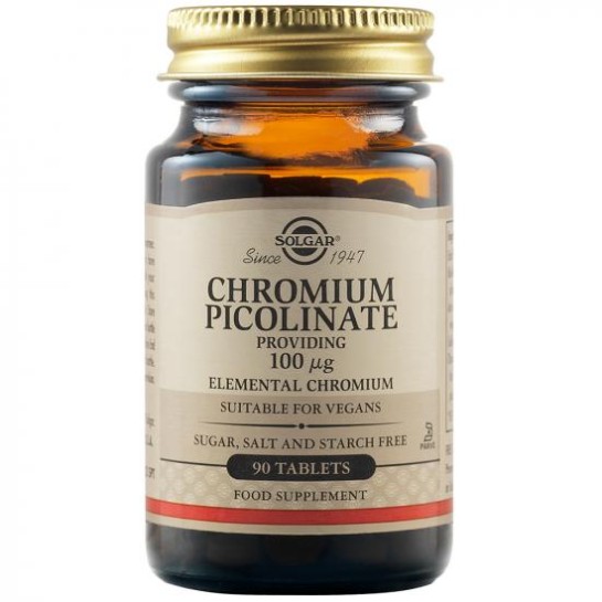 Crom picolinat (Chromium Picolinate) 100mcg, 90 tablete, Solgar