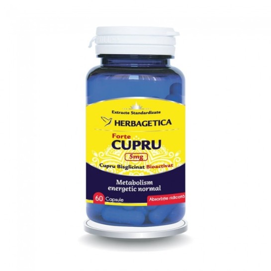 Cupru Forte 60 capsule, Herbagetica