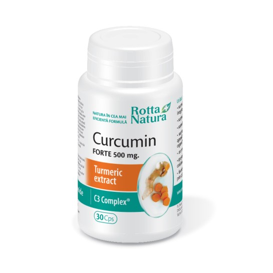 Curcumin Forte 500 mg, 30 capsule, Rotta Natura