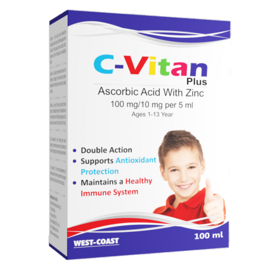 C-Vitan Plus, Vitamina C + Zinc, sirop copii 100ml, Esvida