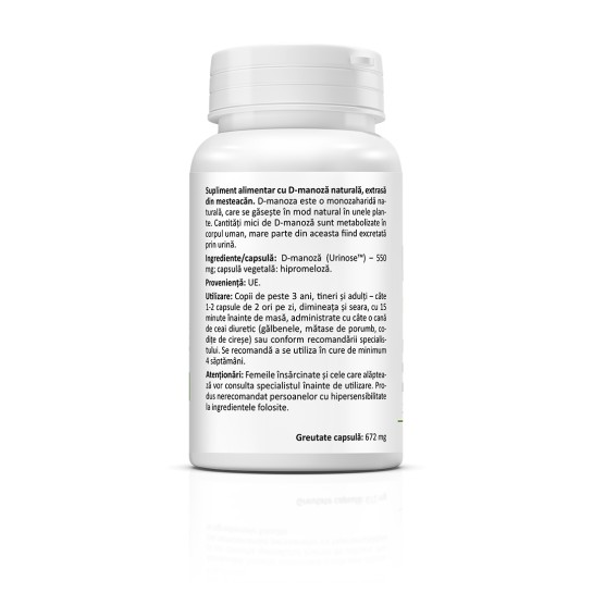 D-Mannose, 30 capsule vegetale, Zenyth 