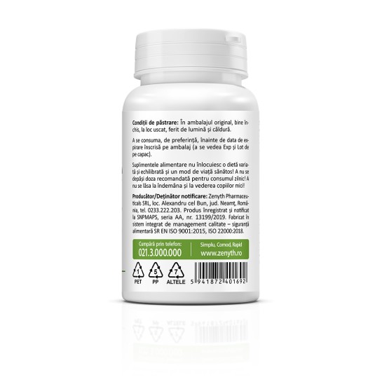 D-Mannose, 30 capsule vegetale, Zenyth 