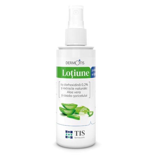 Dermotis lotiune cu clorhexidină 0.2% si extracte naturale, Tis
