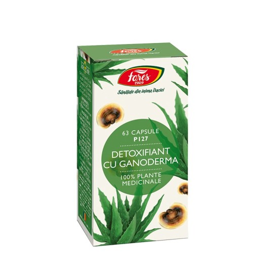 Detoxifiant cu Ganoderma + iod natural, P137, 60 capsule