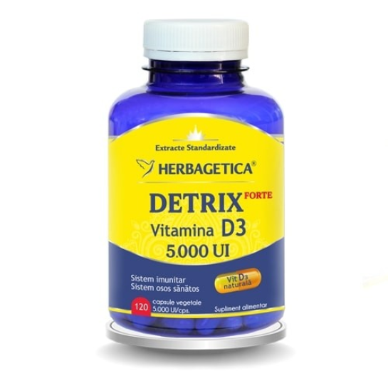 Detrix forte vitamina D3 5000ui 120 capsule, Herbagetica