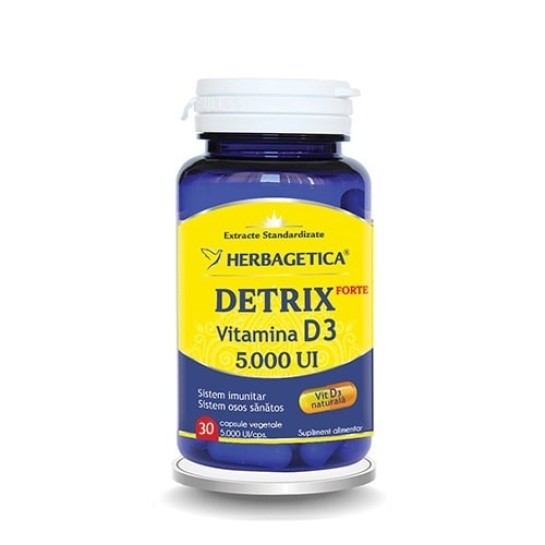 Detrix forte vitamina D3 5000ui 30 capsule, Herbagetica