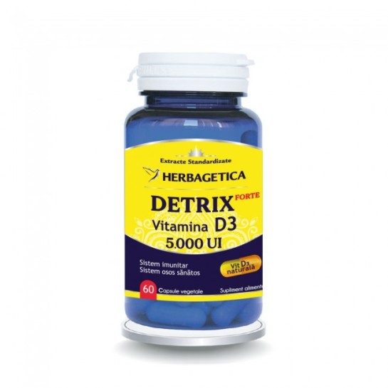 Detrix forte vitamina D3 5000ui 60 capsule, Herbagetica