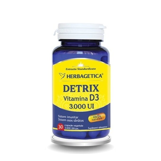 Detrix vitamina D3 3000ui 30 capsule, Herbagetica