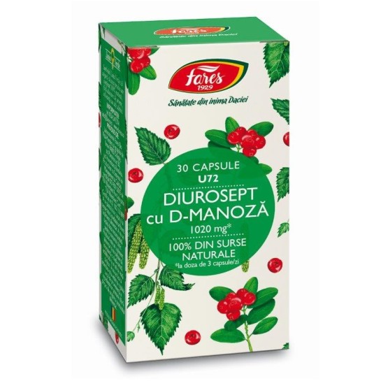 Diurosept cu D-Manoza, U72, 30 capsule, Fares