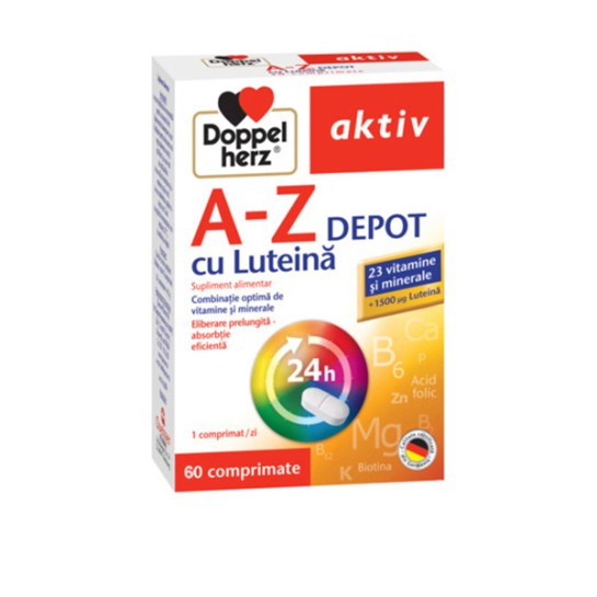 Doppelherz Aktiv A-Z DEPOT cu Luteină, 60 comprimate
