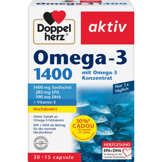 Doppelherz Aktiv Omega 3 1400 mg, 30 + 15 capsule