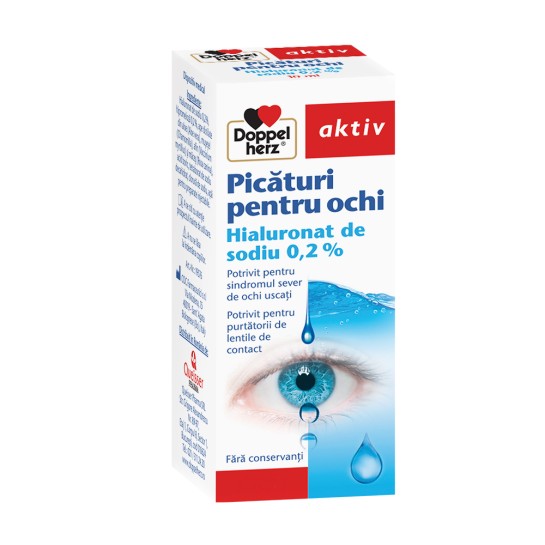 Doppelherz Aktiv Picături pentru ochi 0.2% Hialuronat de sodiu, 10ml.