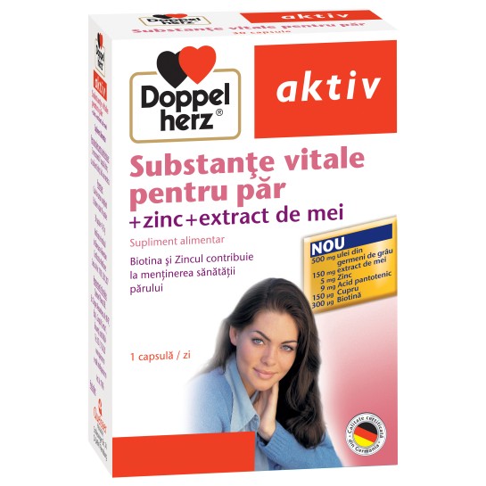 Doppelherz Aktiv Substante Vitale pentru Păr, 30 comprimate