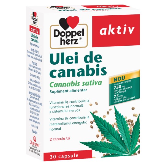 Doppelherz Aktiv Ulei de Canabis, 30 capsule