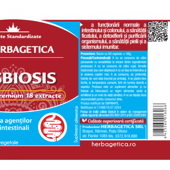 Dysbiosis 60 capsule Herbagetica