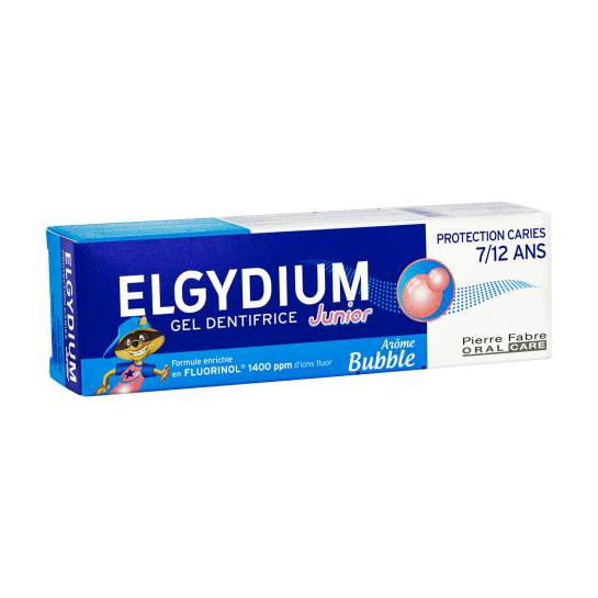 ELGYDIUM Junior Bubble Gum, pastă de dinti pentru copii de la 7 la 12 ani, 50ml