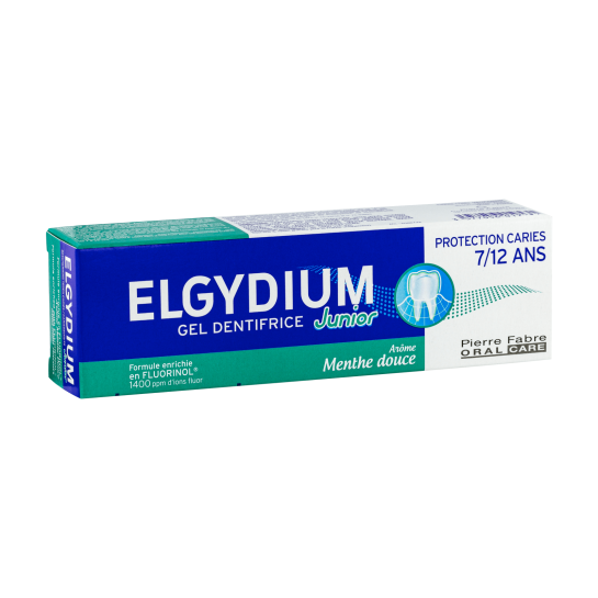 ELGYDIUM Junior Mentă dulce, pastă de dinti pentru copii cu varste intre 7 si 12 ani, 50ml