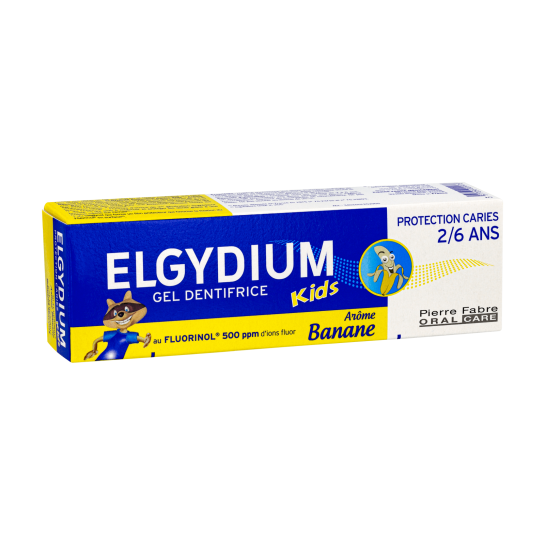 ELGYDIUM Kids Banana, pastă de dinti pentru copii de la 2 la 6 ani, 50ml