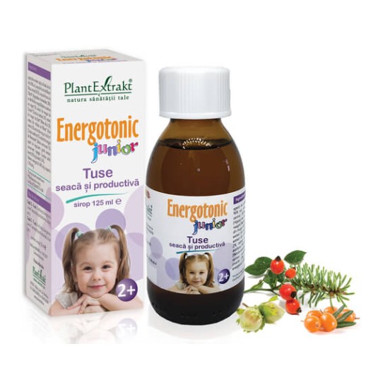 Energotonic Junior Tuse, sirop tuse seacă, productivă, 125ml, PlantExtrakt