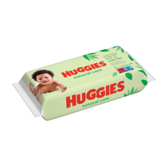 Servetele umede cu Aloe Vera Natural Care, 56 bucăti, Huggies