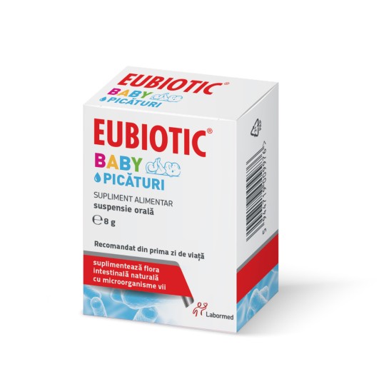 Eubiotic Baby Picături, Labormed, Supliment alimentar pe bază de tulpini bacteriene benefice