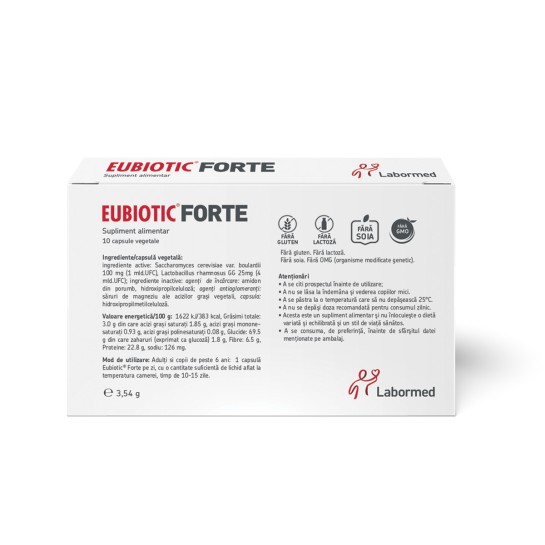 Eubiotic Forte, Labormed, Supliment alimentar pe bază de tulpini bacteriene benefice