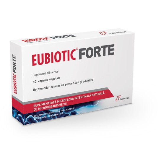 Eubiotic Forte, Labormed, Supliment alimentar pe bază de tulpini bacteriene benefice