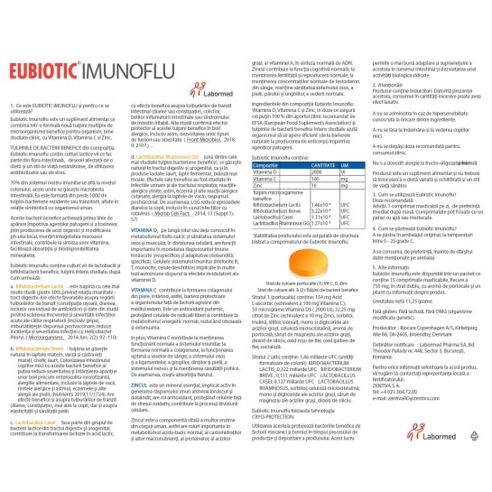 Eubiotic Imunoflu, Labormed, Supliment alimentar pentru imunitate