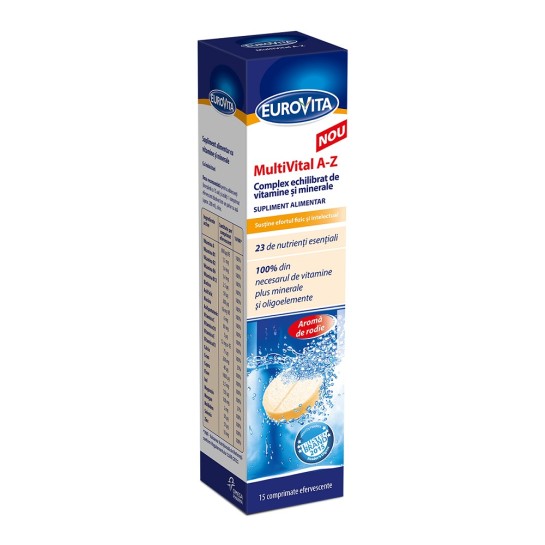 Eurovita multivital A-Z, 15 comprimate efervescente, Perrigo