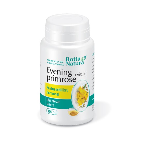 Evening primrose + Vitamina E, 30 capsule, Rotta Natura