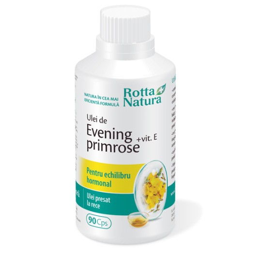 Evening primrose + Vitamina E, 90 capsule, Rotta Natura