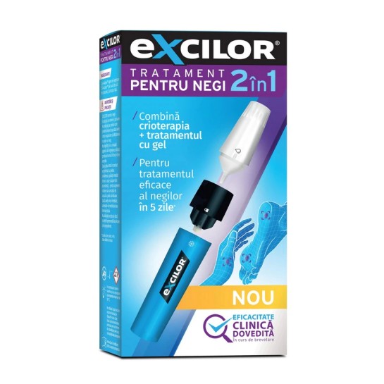 Excilor 2 in 1, tratament negi, 3.3ml, MagnaPharm