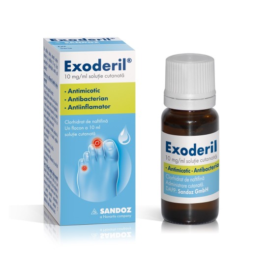 Exoderil, 10mg/ml, 10ml, solutie cutanată, Sandoz