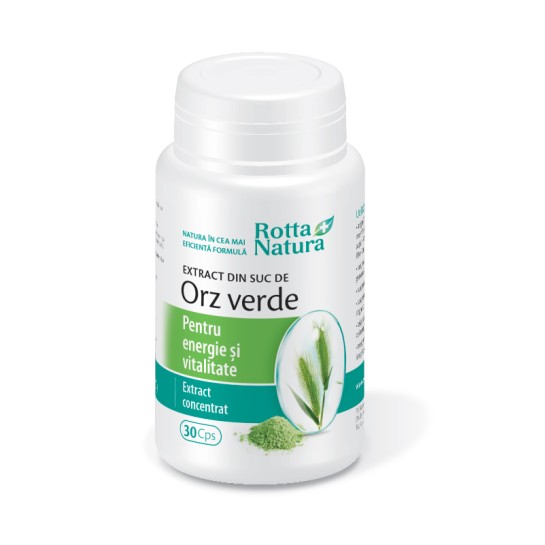 Extract din suc de orz verde, 30 capsule, Rotta Natura